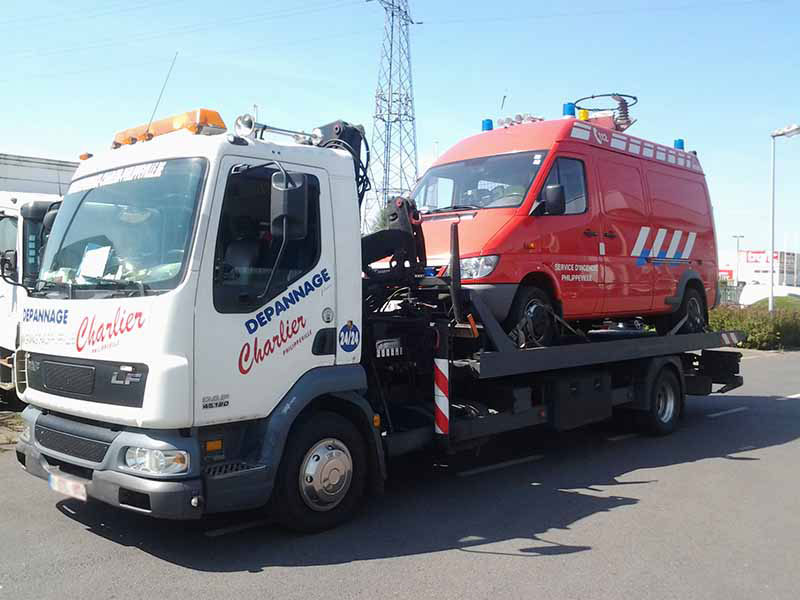 Un fourgon en panne